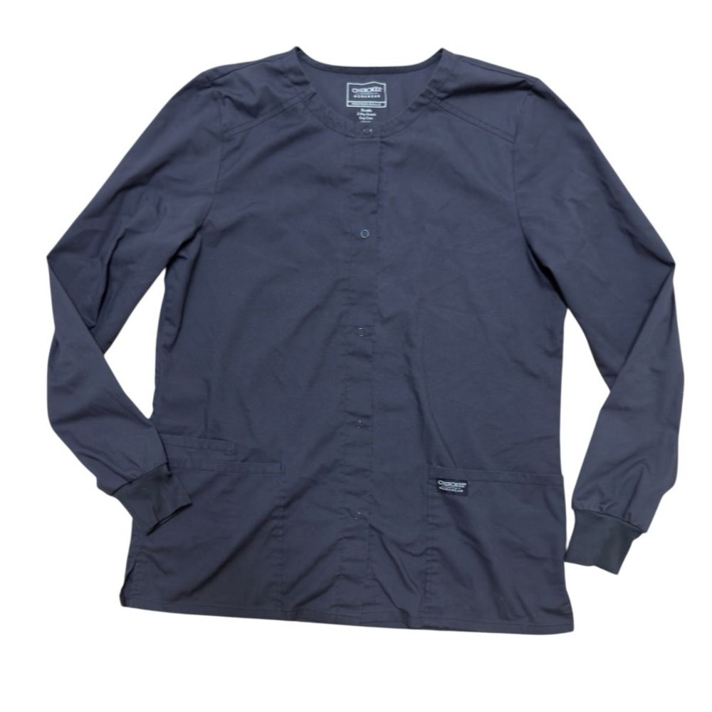 Cherokee WW Professionals Women’s Snap-Front Warm Up Scrub Jacket style WW340 - Picture 7 of 9